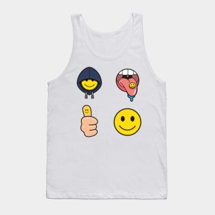 Hydro Sticker Pack - Smiley face stickers Tank Top